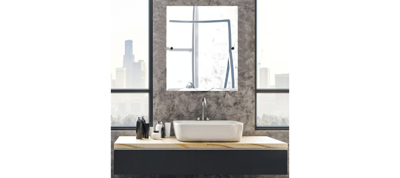 State of the Art simplicity defines this elegantly designed mirror from Allied B