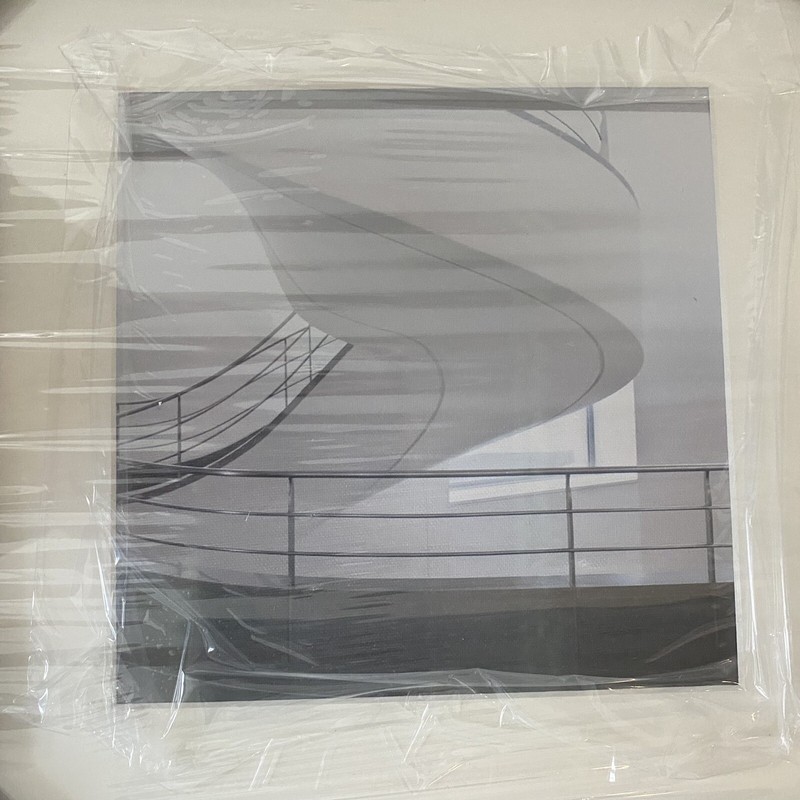 Yaynice Abstract Architectural Framed Wall Art Modern Grey White Black 2 Pieces gallery