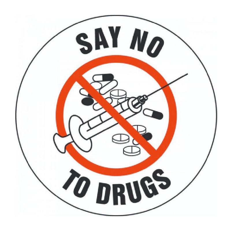 Say No To Drugs Hard Hat Decal Hardhat Sticker Helmet Label H135