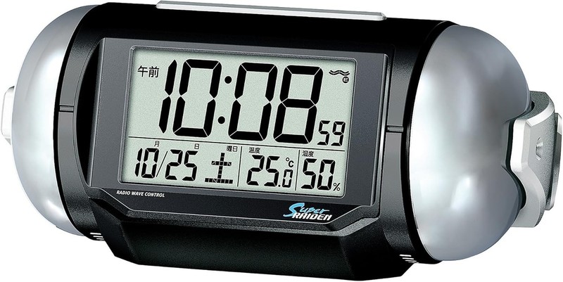 SEIKO PYXIS Alarm Clock NR523K Radio waves Digital Loud volume SUPER RAIDEN New