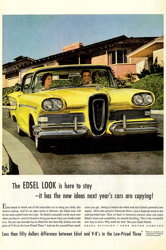 Edsel Classic Car Lady And Gentleman Wall Art Home Decor – POSTER 20×30