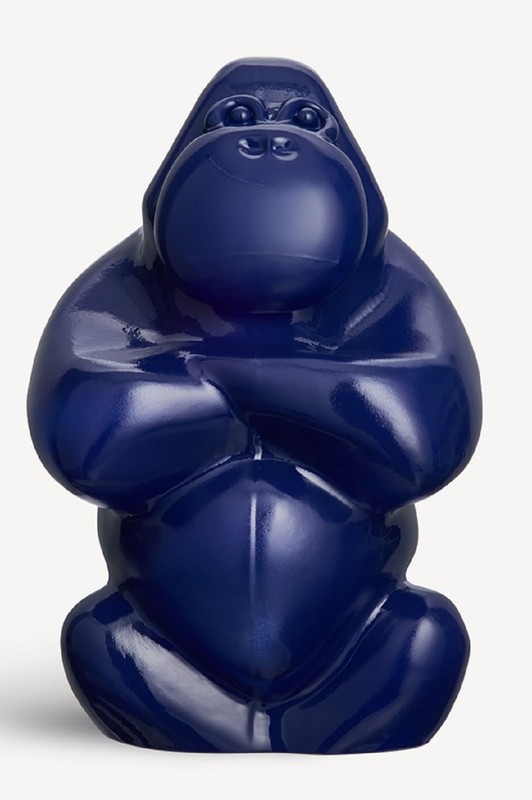Kosta Boda Gabba Gabba Hey Blue Gorilla Glass Sculpture Ludvig Löfgren Sweden
