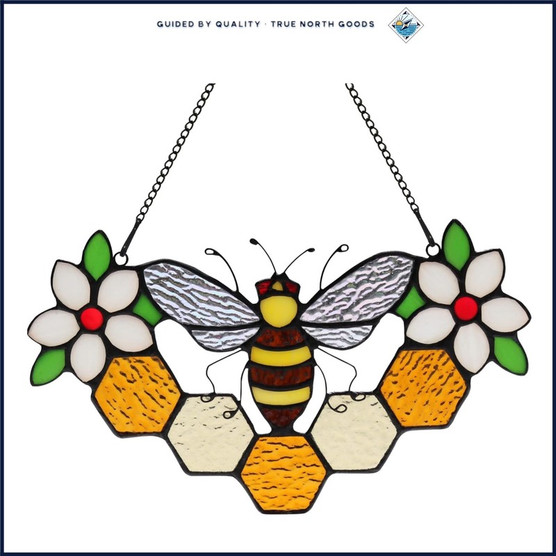 Handcrafted Bee and Flower Suncatcher for All Occasions and Celebrations