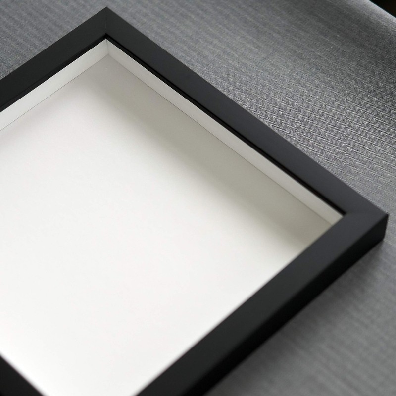 18x30 Shadow Box Frame Black | 1 inches Deep Real Wood Contemporary Shadowbox Di gallery