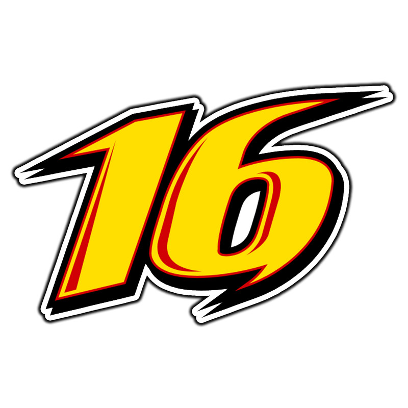Greg Biffle Number 16 Logo #1 Nascar Fan Sticker Waterproof Vinyl Decal Die-Cut