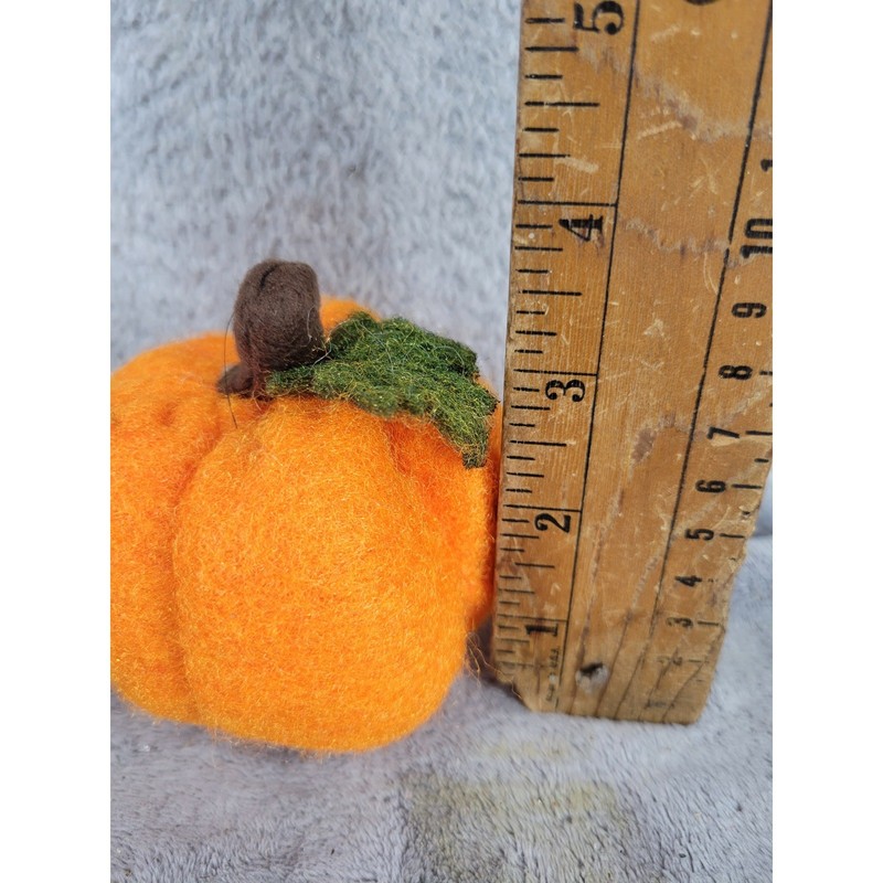 Handmade Felted Wool Pumpkin Fall Autumn Decor Tabletop Accent gallery