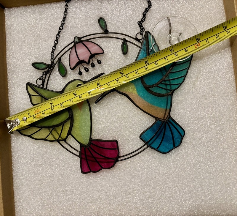 Hummingbird Stained Glass Decoration. Great Gift for any occasion gallery