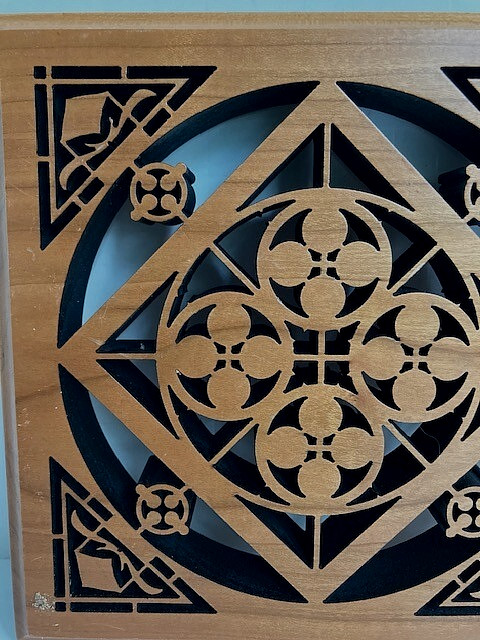 Solid Wood Wall Hanging Art Plaque Sacred Geometry Mandala Celtic 6.5in x 6.5in gallery