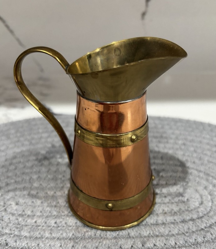 Vintage Copper Brass Mini Pitcher Handmade Made in England