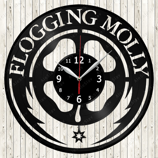 Flogging Molly Music Vinyl Record Wall Clock Decor Handmade 1523