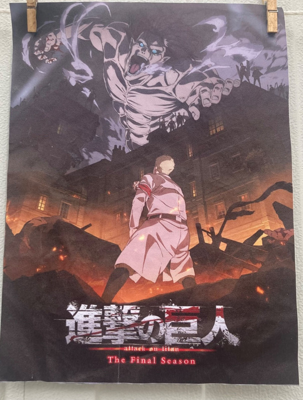 Attack on titans the last season poster canvas unframed 11 1/2 x15 1/2