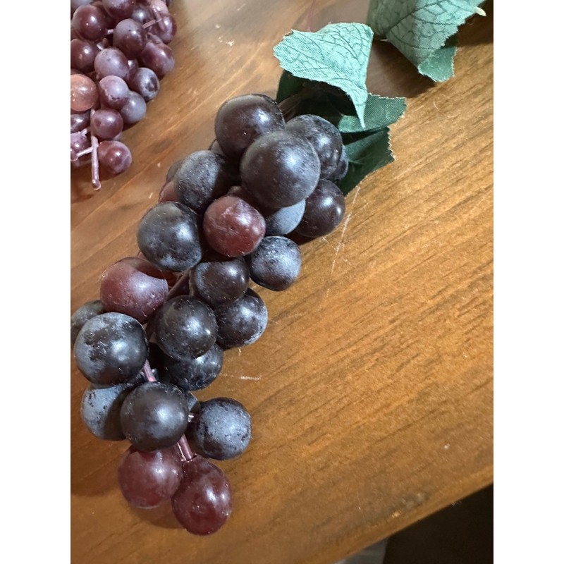 Artificial Grapes Lot Assorted Colors Decorative Faux Fruit Clusters 8 Pieces gallery