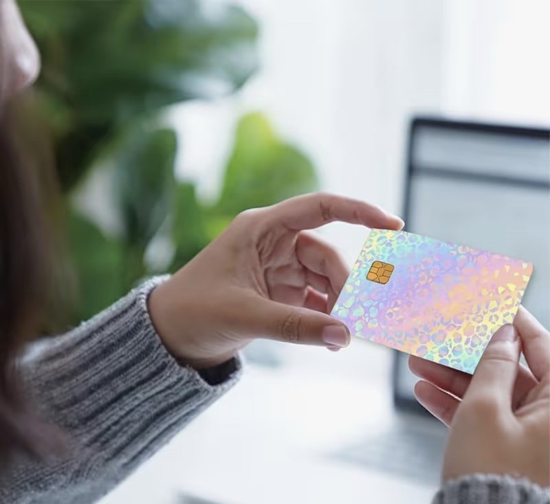 Leopard Print Debit Credit Card Skin Sticker Yellow Blue Pink Orange Cat 1PC gallery