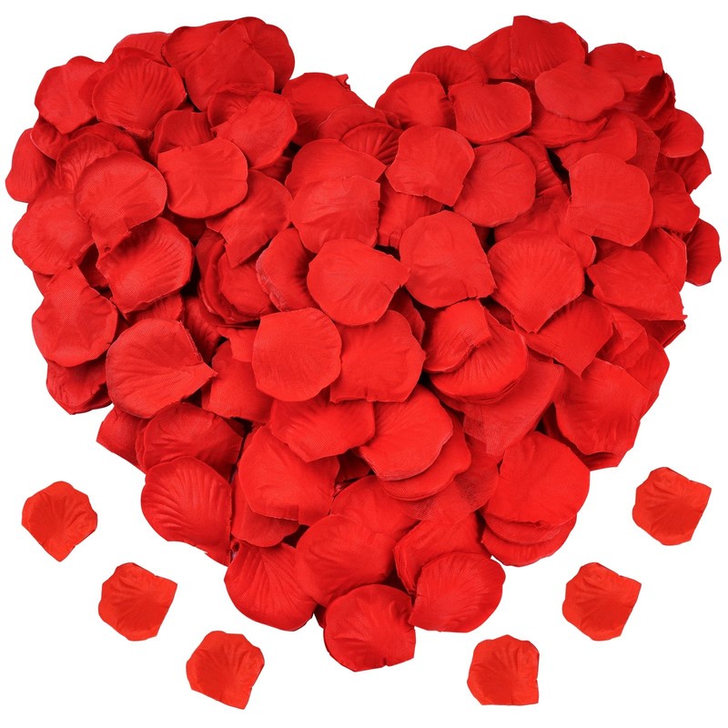 1200 PCS Artificial Silk Rose Petals Decoration for Romantic Night, Wedding, …