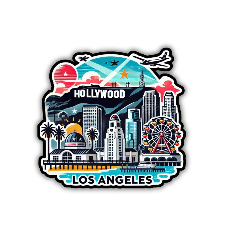 Los Angeles California Fridge Magnet or Laptop Sticker gallery