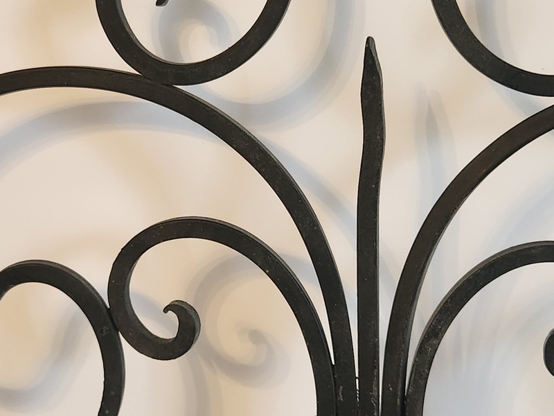 Ornate Tuscan Rustic Old World Scroll Wrought Iron Wall Fence Metal Art 35" #2 gallery