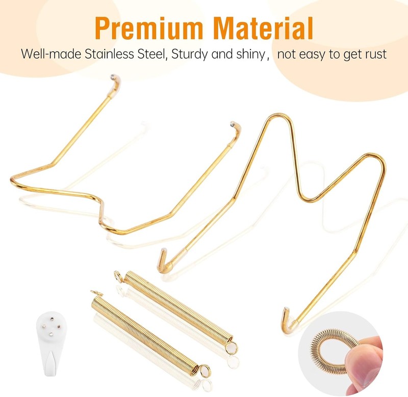 12 Pieces Plate Wall Hangers Display 4/6/8 Inch Invisible Plates Hanger gallery