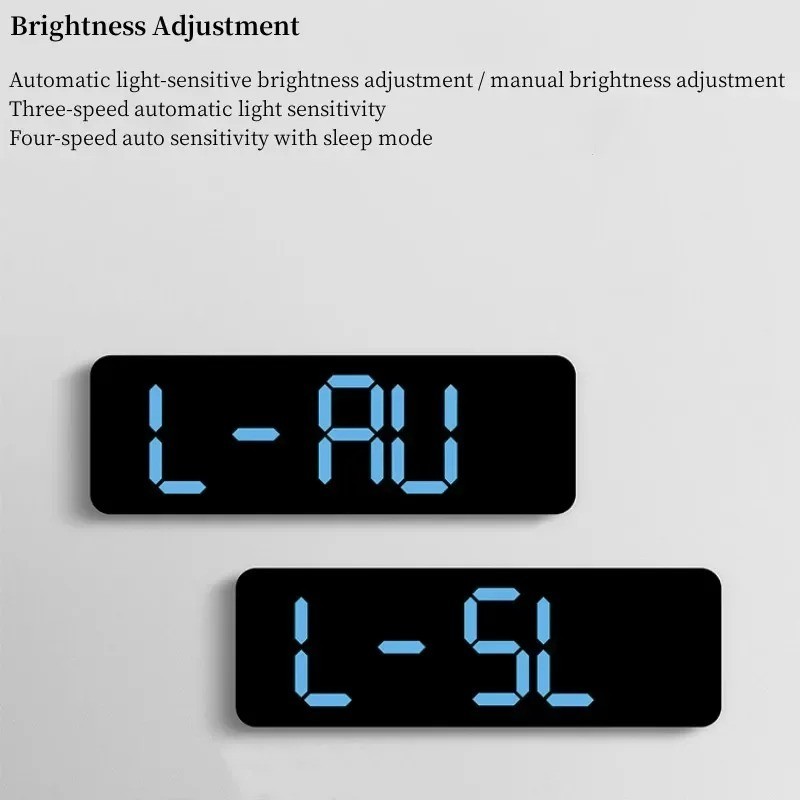 LED Digital Large Display Wall Desk Alarm Clock With Calendar Temperature Date** gallery