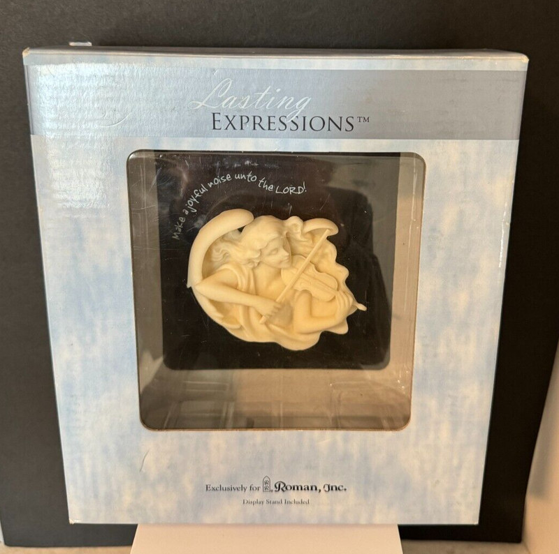 Roman Lasting Expressions Make A Joyful Noise Unto The Lord Angel Plaque w/Stand