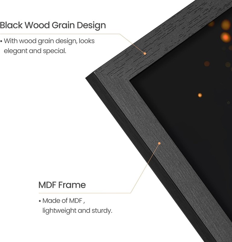 11x14 Picture Frame Wall Gallery Photo Frames W/ Engineered Wood Black 1 Pack gallery
