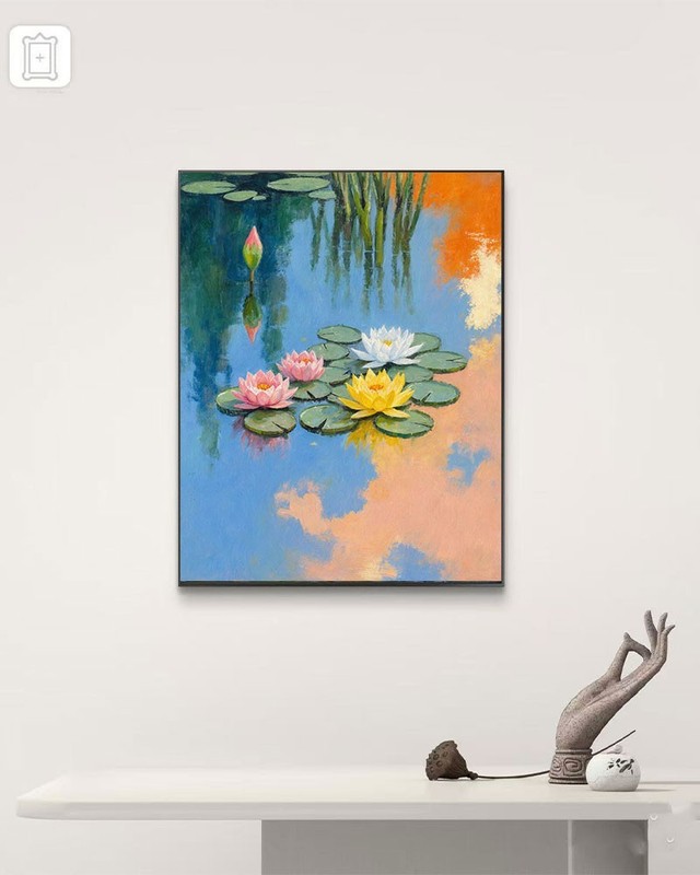 Premium Lotus Flower Art Print High Quality Canvas Home Gallery Painting 🖼️ gallery