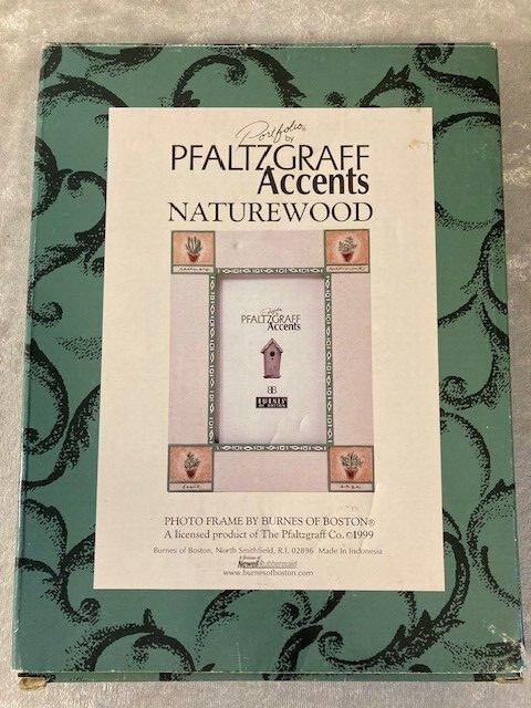 Pfaltzgraff Accents Naturewood Herb Corners Photo Frame NEW in Box 4″ x 6″