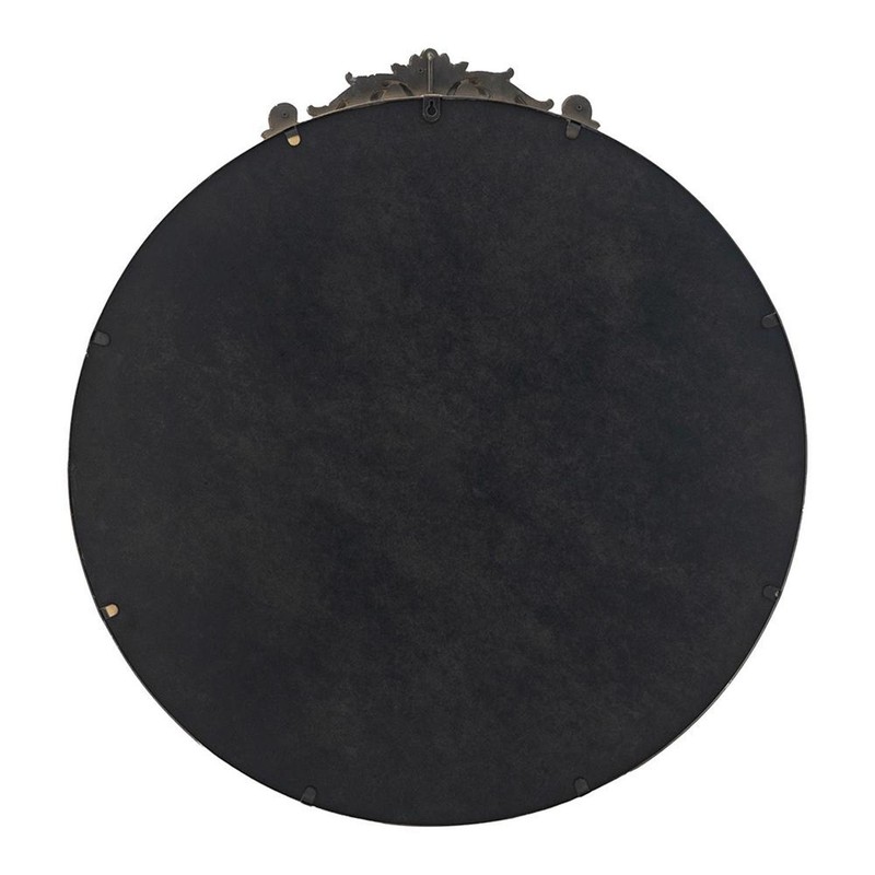 32" Gold Iron Crowned Top Framed Accent Mirror gallery