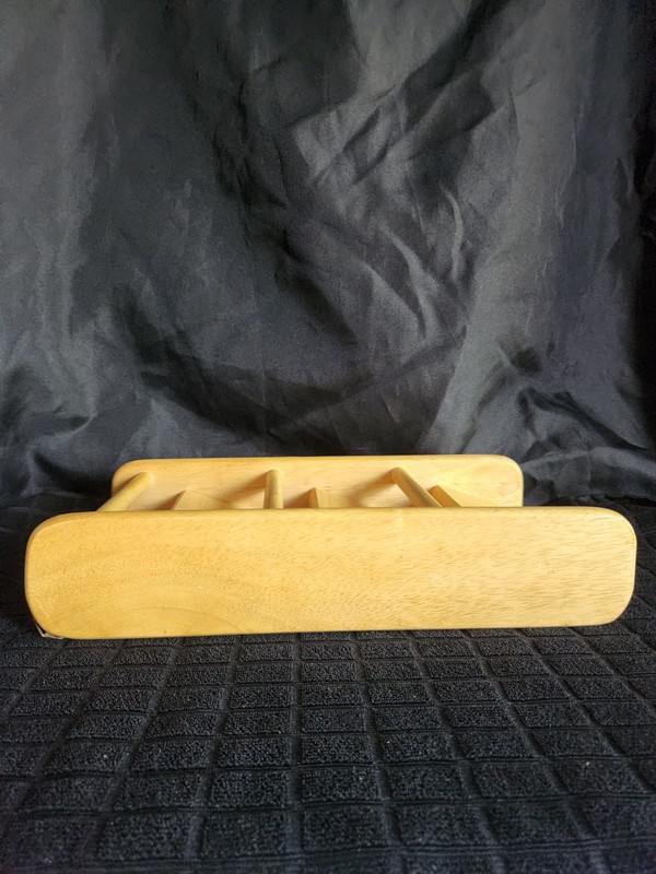 Vintage Solid Wood Letter Holder Three-Tiered Slots • Wall Hanging • 13¼"×6¾" gallery