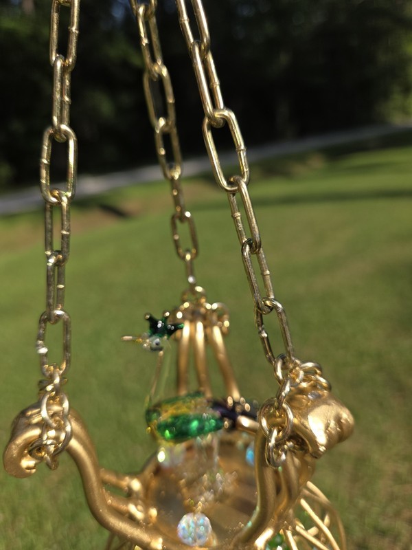 Handmade Swarovski Crystal Peacock Chandelier Suncatcher by SC Artisan gallery