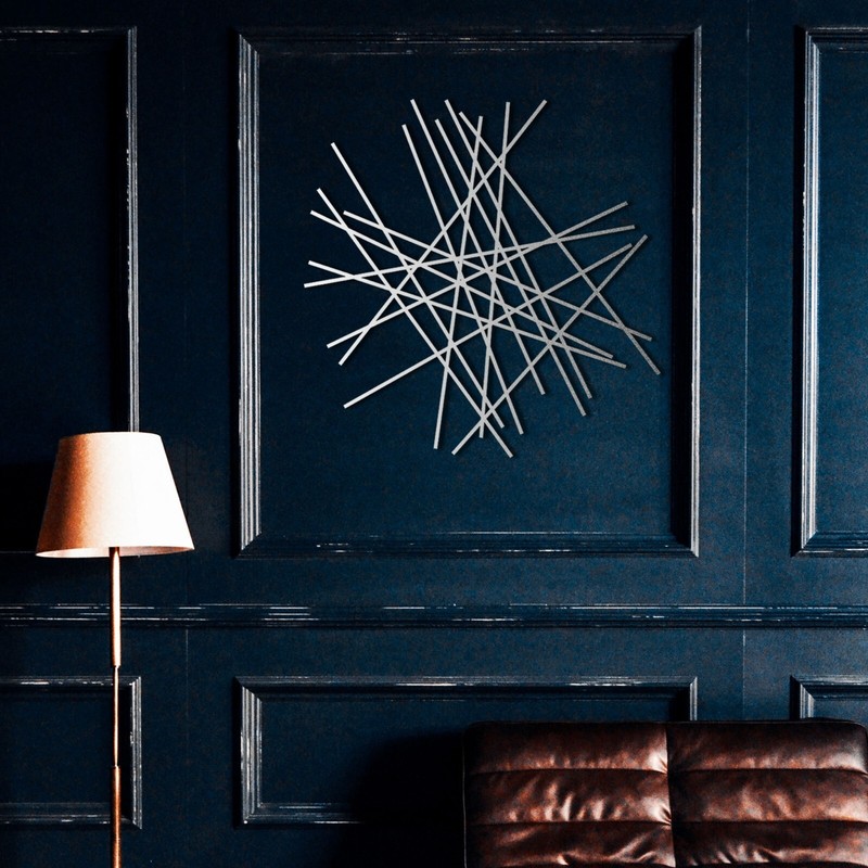 Minimalist Metal Wall Art, Contemporary Geometric Decor, Abstract Line Decor gallery