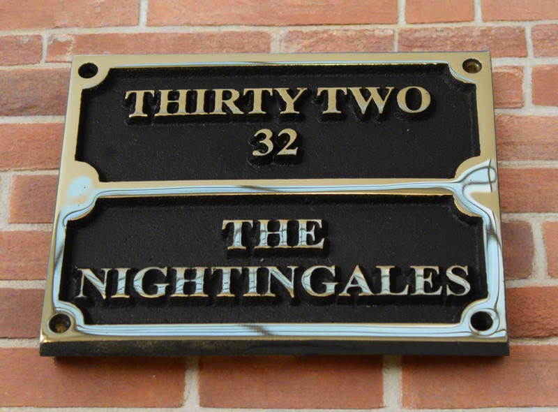 Custom Home Address Sign Brass Personalized House Number Street Plaque