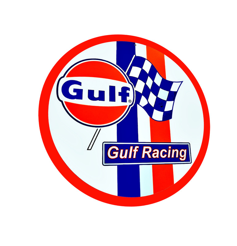 Gulf Oil Sign Decal Sticker -.Gulf Oil 50’s, 60’s Vintage Replica Gulf Girl