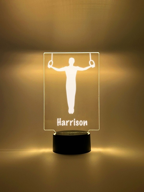 Personalized LED 16 Color Light Up Gift Men's Gymnastics Gymnast Sports gallery