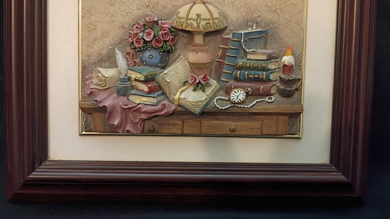 A. Richesco - 3D Decorative Resin Wall Art Plaque, Framed - 8.75" x 6.75" gallery
