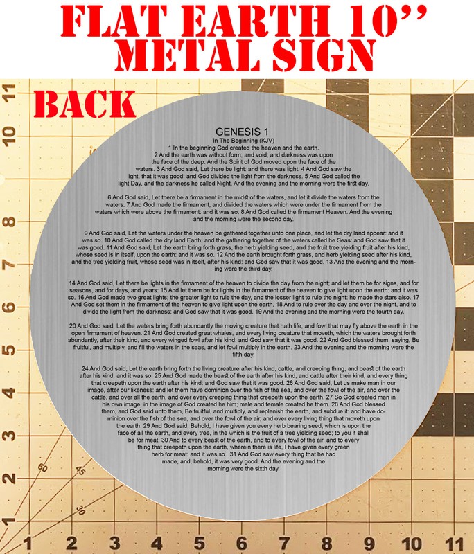 10'' FLAT EARTH MAP METAL SIGN gallery