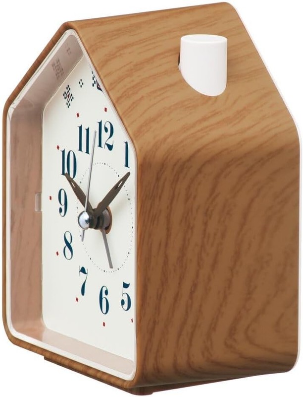 Seiko Clock Alarm Clock Nature Sound Analog Switchable Alarm Pyxis NR453B gallery