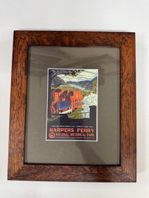 Framed and Matted Ranger Doug Mammoth Cave WPA Notecard Family Woodworks LLC