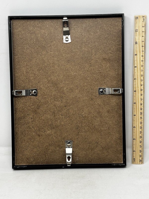 Aluminum Picture Frame Black w Glass Fits 9 x 12 in Photo No Mat READ gallery