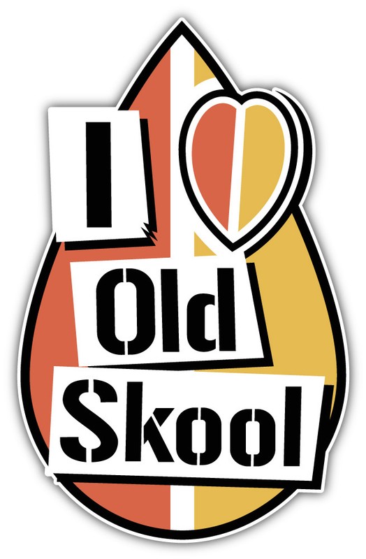 I Love Old School Sticker Car Bumper Decal – 3”, 5”, 6” or 8”
