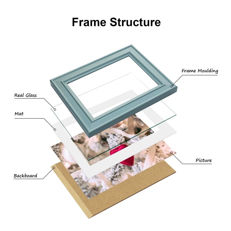 5x7 Double Picture Frame Horizontal Hinged Pine Wood Folding Photo Frame with... gallery