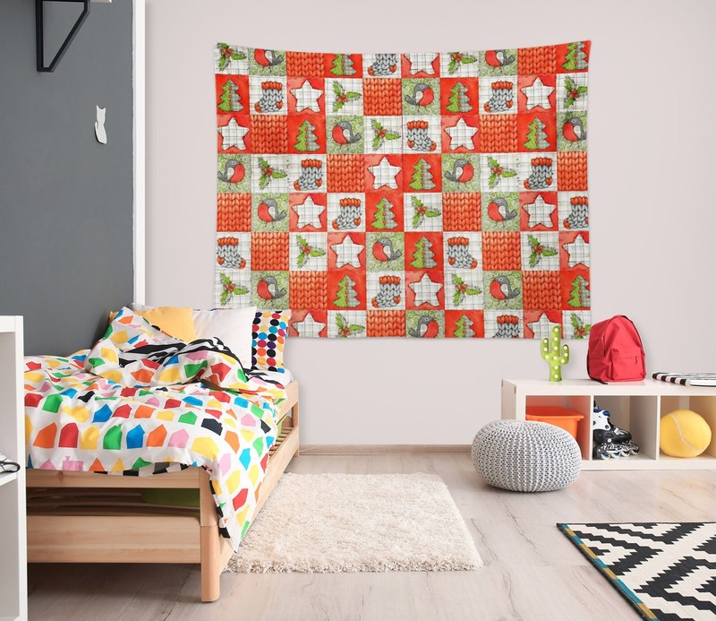 3D Christmas Xmas A024 Tapestry Hanging Cloth Hang Wallpaper Mural Photo Ann