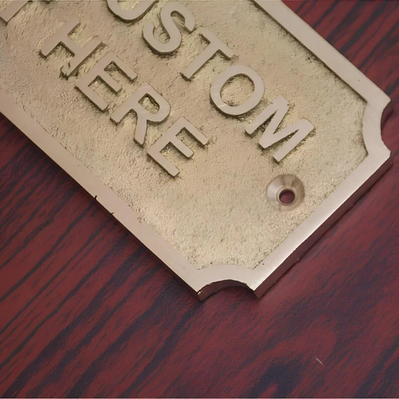 Personalized Brass Plaque - Ideal for Recognition Plaques, Name Plates, and sign gallery