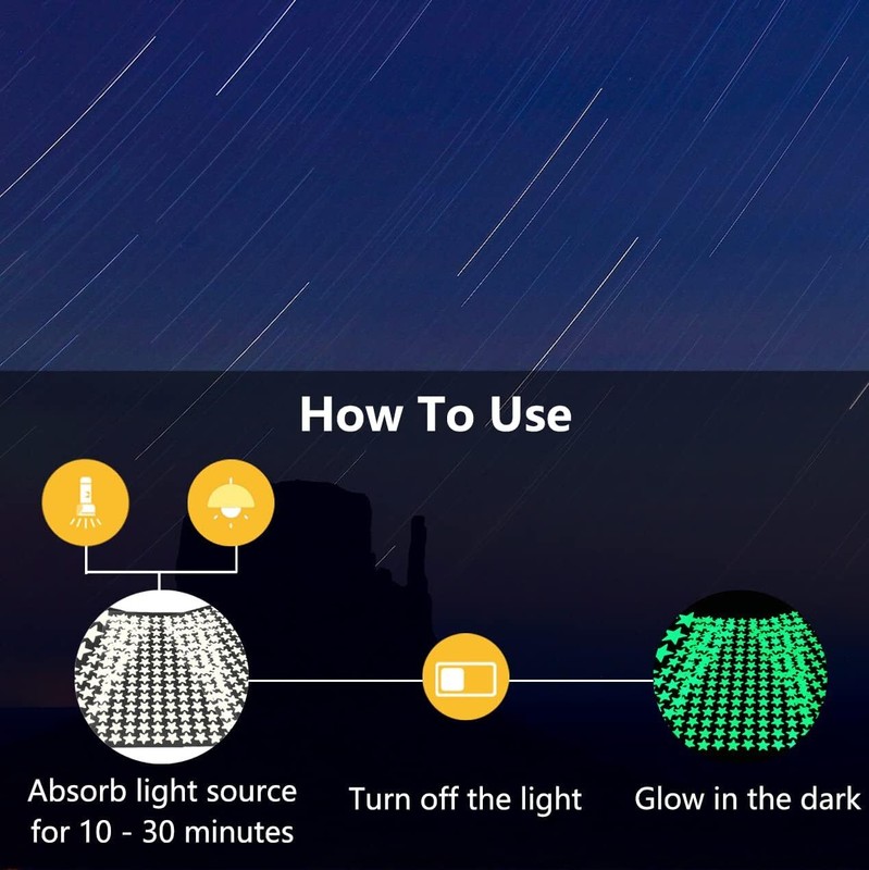 Glow in The Dark Star Stickers, Bright and Lasting, Glow Stickers for Ceiling an gallery