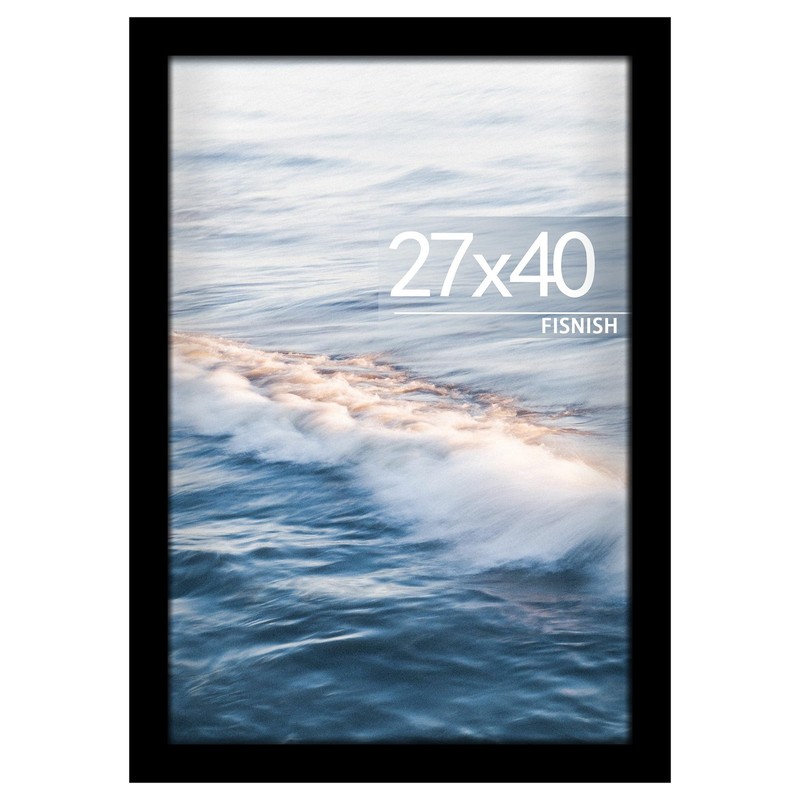 27×40 Poster Frame Black, 27×40 inch Movie Poster Frame with HD Plexiglass Du
