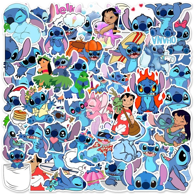 50 Pcs Stickers Lilo Stitch Cartoon Skateboard Car Laptop Bottle Bomb Graffiti gallery