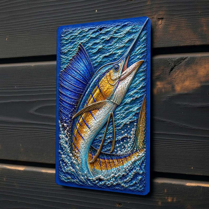 Sailfish Ocean Metal Sign 8x12 Coastal Fishing Wall Decor Indoor Outdoor gallery