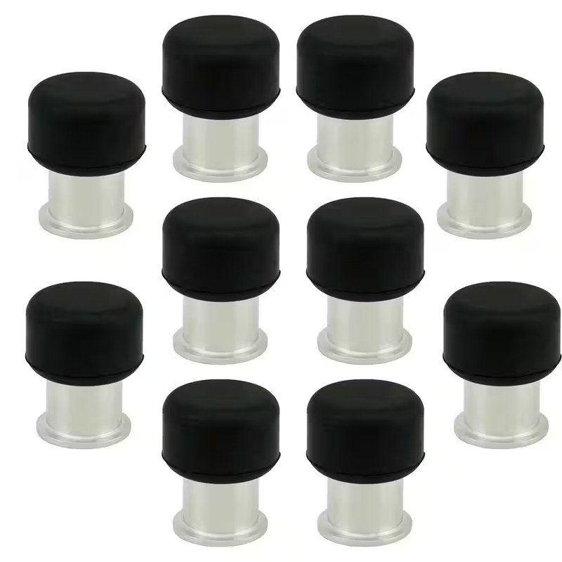 DSIX 2 In. Tall, 1-1/2 In. Dia Satin Stainless Steel round Floor or Wall Mount D gallery