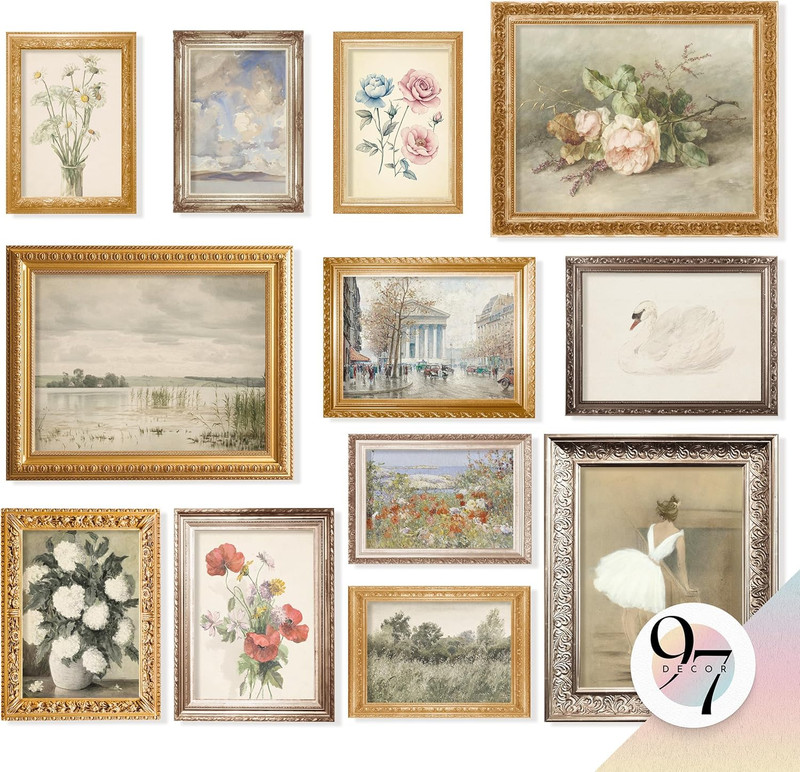 French Decor for Home - Country French Wall Art Posters, Vintage Floral Pictures