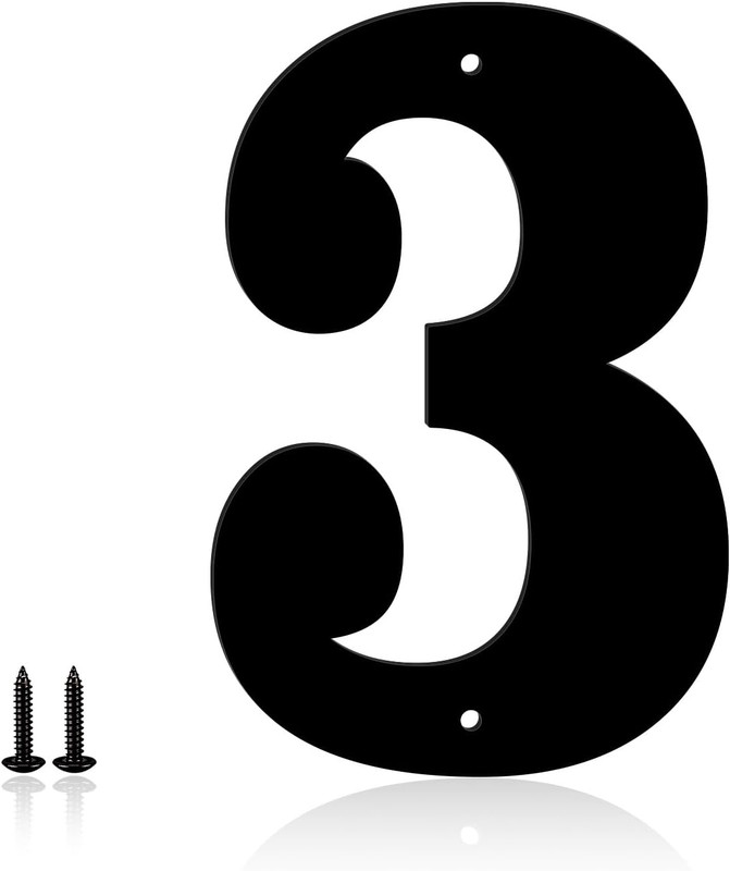 3 Inch Metal House Numbers, House Address Letters and Numbers for outside Signs,