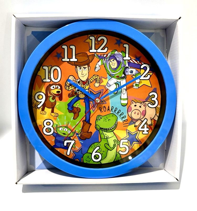 Disney PIXAR Toy Story Woody, Buzz Light Year, Rex Decorative Wall Clock Analog